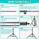 IV Poles, 45to 83In IV Stand Floor with 4 IV Bag Holder Stand Portable Telescopic Stabilizing Tripod Stainless Steels Pipe Extension Pole IV Influsion Pole Lightweight Sturdy