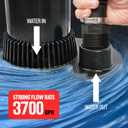 Everflow 1/2 Hp, 3700 G.p.h., 26 Ft. Lift, Submersible Sump Pump