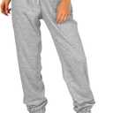 ATHMILE Baggy Sweatpants for Women with Pockets-Lounge Womens Pajams Pants-Womens Running Joggers Fall Clothes Outfits 2025 (Medium, Grey)