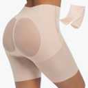 PRETTYWELL Womens Shapewear Shorts Mid-Waist Tummy Control Butt Lift Slip Shorts for Dresses,Seamless no Roll Thigh Slimmer, 2XL