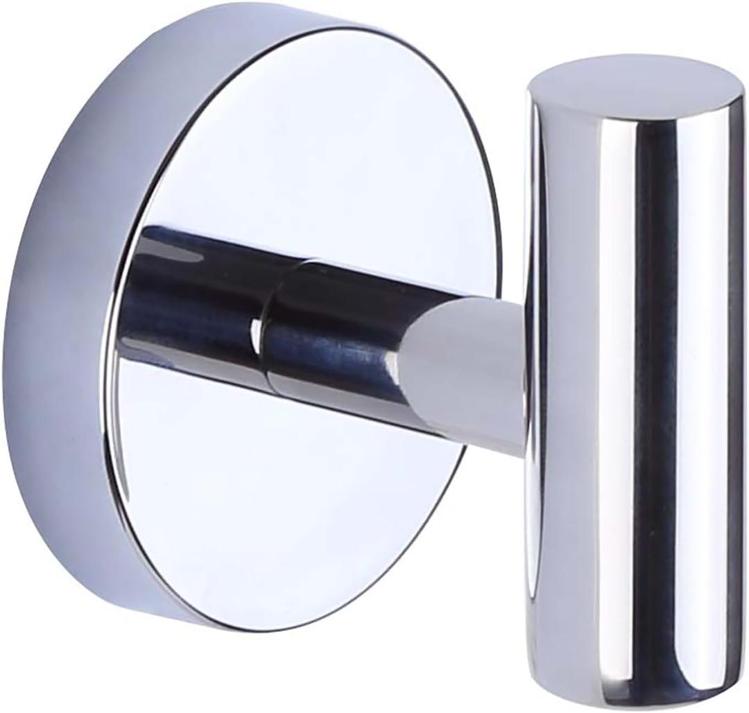 Canarm Cain Chrome Robe Hook – 2.125" Stainless Steel & Aluminum, Wall-Mounted Modern Design, Sleek & Durable for Bathrooms, Bedrooms & Towel Storage