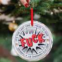 5 x Funny Christmas Fuck Ornaments 2025, Glass Naughty Ugly Christmas Tree Hanging, Dirty Inappropriate Ornaments Exchange for Adults, Exchange Funny White Elephant Gifts