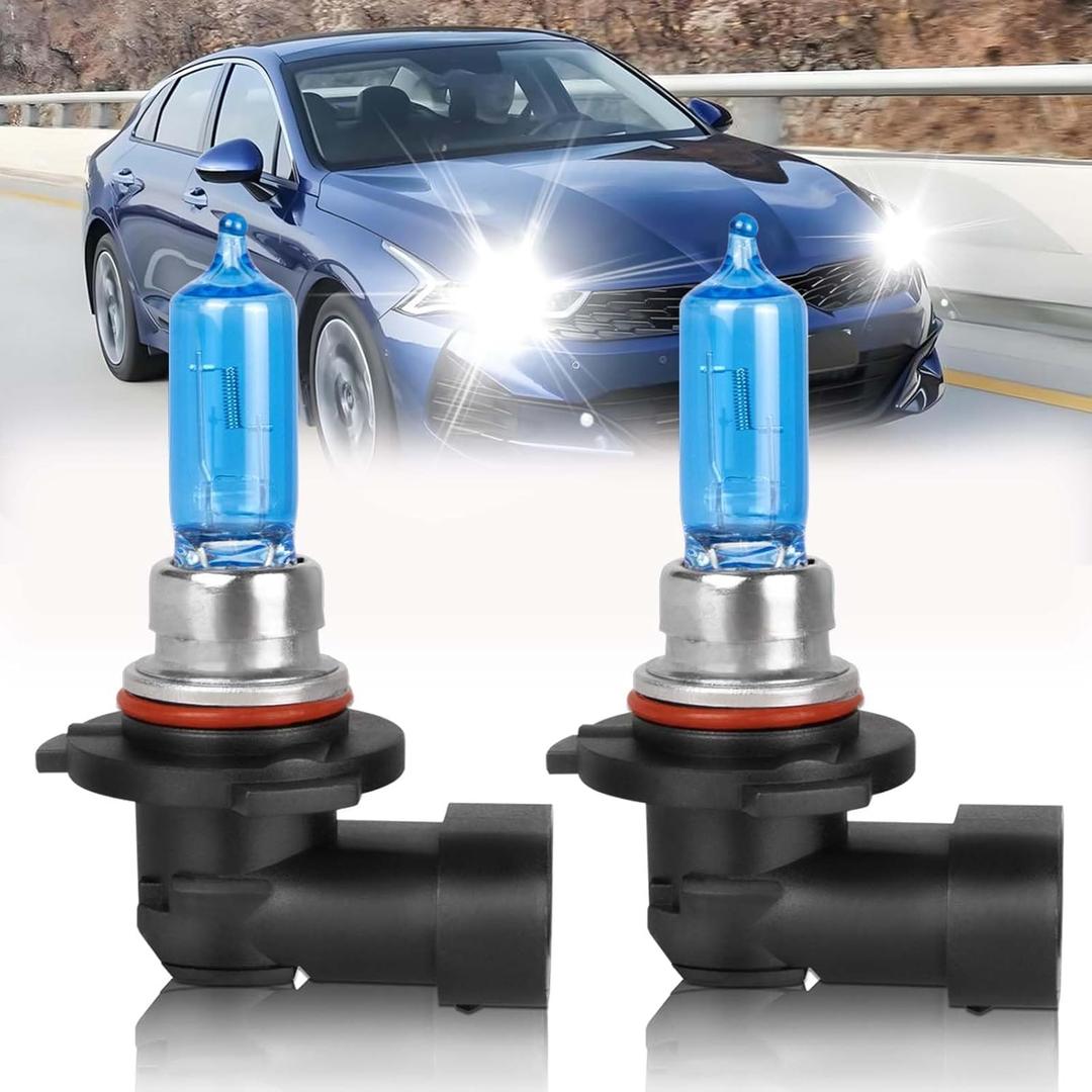 Fit for 2016-2020 Kia Optima High Performance Halogen Headlight Bulbs,9005 High/Low Beam combo,100W,IP68, plug and play,5000K White Light, 2 Pack