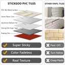 STICKGOO 20 Sheets Peel and Stick Backsplash Tile, Stick on Backsplash for Kitchen and Bathroom, Sunny Beige Look PVC Mixed Metal Gold Self Adhesive Wall Tiles