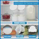 83mm Flange Cover and Bottle Holder Compatible with Spectra, Anti-Tip Breast Pump Refrigerator Storage Stand and 2 Pack Reusable Caps, Breast Pump Storage Accessories
