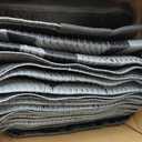 SAND MINE Reversible Mats, Plastic Straw Rug, Modern Area Rug, Large Floor Mat and Rug for Outdoors, RV, Patio, Backyard, Deck, Picnic, Beach, Trailer, Camping (9' x 18', Black & Grey)