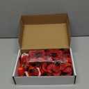 Amagic 2000 Pieces Red Artificial Rose Petals with 24 Red Heart LED Tea Lights, Rose Petals and Candles Set for Proposal, Anniversary, Romantic Night, Wedding Decor