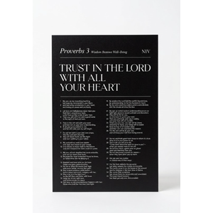 Decorative poster featuring Bible verses from Proverbs 3-Wisom Bestows Well-Being
