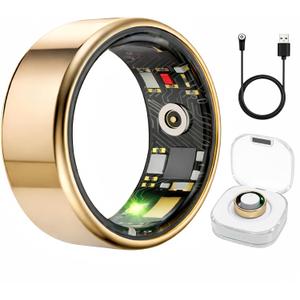 Smart Ring Health & Fitness Tracker for Men & Women, Heart Rate, SPO, Sleep & Activity Monitoring, IP68 Waterproof, Long Battery Life, Family Care Mode, No Subscription Fee (Rose Gold, 9)