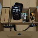 Veise Fingerprint Door Lock Set, Keyless Entry Door Lock, Front Handle Set, Electronic Keypad Deadbolt with Lever Handle, 2 Keys, Auto-Locking, One-time Codes, Easy to Install, Oil Rubbed Bronze