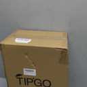 TIPGO Bathroom Can with Lid, 4 Gallon / 15 Liter Small Garbage Can, Press Top Bin, Plastic Wastebasket with Pop-Up Lid for Bedroom, Living Room, Office (Black)