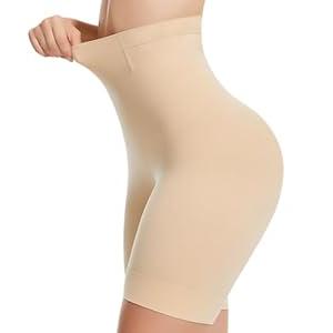 sellto Shapewear Tummy Control High Waisted Body Shaper Shorts Women Seamless Girdles Under Dresses Shorts Thigh Slimmer S