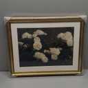 ARPEOTCY Vintage Gold Framed Wall Art, 16x20 inch White Roses Picture Retro Paintings, Large Canvas Prints Artwork, Home Classical Floral Wall Decor for Bedroom Living Room Bathroom