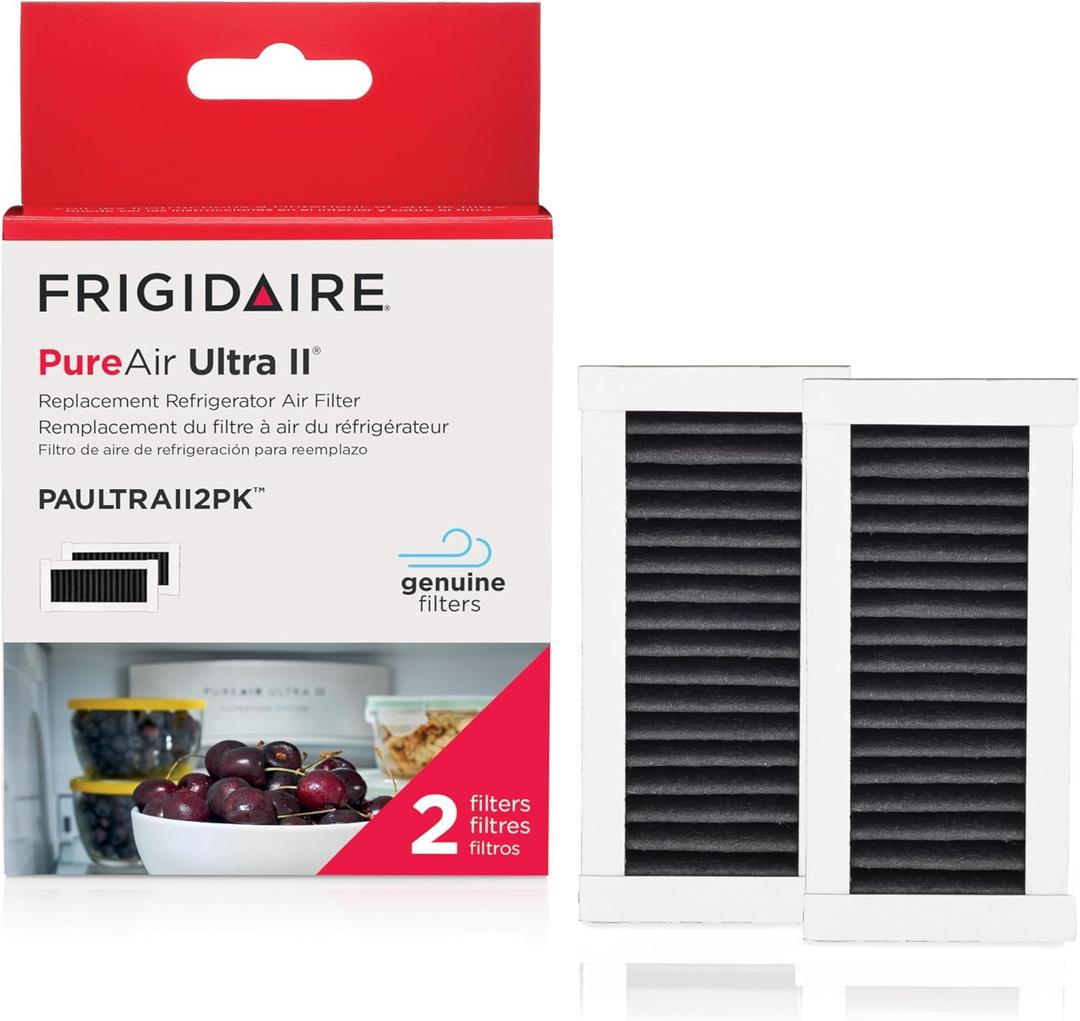 Frigidaire PAULTRAII2PK PAULTRA2 Pure Air Ultra II 2 Pack Air Filter, 3.8" x 1.8", 2 Count