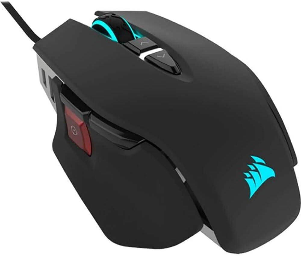 Corsair M65 RGB Elite  Wired FPS and MOBA Gaming Mouse  Adjustable Weight and Balance  Durable Aluminum Frame  18,000 DPI Optical Sensor , Black