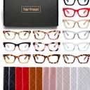 FSRTEP Oprah- Readers for Women - 12 Pack Stylis Style Reading Glasses with Blue Light Blocking and Spring Hinge 12 MIX, +1.75