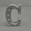 Pooqla LED Marquee Letter Lights Sign, Light Up Alphabet Letter for Home Party Wedding Decoration C (Warm White)