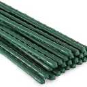 Xiny Tool Garden Stakes, 25 Pack Steel Plant Garden Tomato Stakes with Plastic Coat for Climbing Plants (25 Pack 58 Inch)