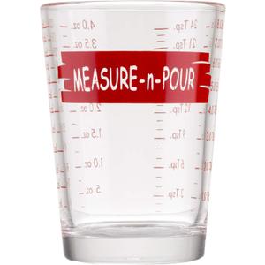 Tablecraft H1433T Measuring Cup Measure-N-Pour, 4 oz, Clear
