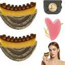 Lymphatic Contour Face Brush with Gua Sha Tool - 2 Pcs Lymphatic Face Brushes with GuaSha Tool for Face
