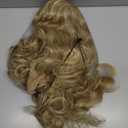 Rugelyss Long Wavy Wigs 28 Inches Natural Beige Mixed Blonde Synthetic Kinky Curly Hair Wig for Women(beige mixed blonde)