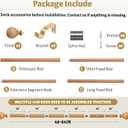 Wood Curtain Rods for Windows 48-84 inch, 1" Adjustable Heavy Duty Rustic Drapery Rod with Imitation Wood Grain Finials, Oak Brown Boho Farmhouse Curtain Pole for Living Room & Bedroom (Light Drown)