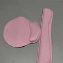 KTRIO Ergonomic Keyboard Wrist Rest, Memory Foam Mouse Pad with Wrist Rest for Computer Keyboard, Mouse Pad Set for Easy Typing & Pain Relief for Office & Home, Pale Pink