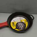 Lodge Cast Iron Skillet with Red Silicone Hot Handle Holder, 10.25-inch
