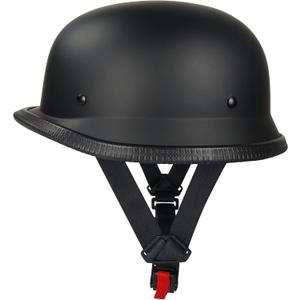 German Half Helmet,Adult Summer Handmade Personality Vintage Casco ,Motorcycle Helmet Scooter Cool Helmet for Men and Women (Black, X-Large)