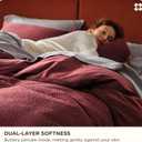 Bedsure Cotton Duvet Cover Queen - 100% Cotton Waffle Weave Maroon Red Duvet Cover Queen Size, PureWoven Breathable Bedding Set for All Season, 3 Pieces, 90"x90"