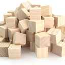 Unfinished Wooden Blocks 1 inch, Pack of 50,Small Wooden Cubes for Arts and Crafts DIY - Photo Blocks- Plain Wooden Blocks