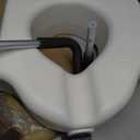 Drive Medical 2-in-1 Raised Toilet Seat with Removable Padded Arms - Elevated Bathroom Safety Support - Secure Locking Attachment - Easy Height Assistance - Durable Construction, Standard Toilets