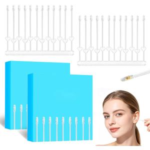 48 Pcs Sticky Ear Cleaning Stick, Earwax Removal Adhesive Swabs, New Reusable Ear Wax Removal Tools, Soft Spiral Head Adhesive Ear Pick for Safety, Gentle Wax Removal Sticks for All Ages