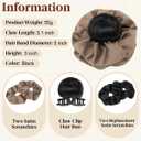 SARLA Small Sleek Claw Clip Hair Bun with Hair Scrunchies Hairpieces for Women Synthetic Elegant Updo Donut Chignon Ponytail Ease Use Black