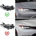 Halogen Headlight Compatible with Chrysler 200/200c 2015 2016 2017 W/LED DRL Headlamp Head Light Chrome Trim 68284784AA 68284783AA Right Passenger Side