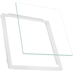 241969501 Refrigerator Shelf Frame with Glass 240443384 Refrigerator Crisper Glass Inset Compatible with Frigi. daire parts Refrigerator Replace FFSS2615TE0, LFSS2612TE0, FGEX26D6QF0 by Fetechmate