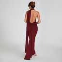 ABYOVRT Women Sexy Backless Dress Bodycon Sleeveless Open Back Maxi Dress Formal Cocktail Wedding Guest (M)