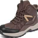 Men's Winter Snow Boots Waterproof Warm Hiking Shoes Non-Slip Lightweight Outdoor Breathable Comfortable Trekking Footwear (11, Dark Brown)