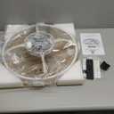 Hrtghzir 20" Ceiling Fans with Lights and Remote, Low Profile Fandelier Ceiling Fan, 3000-6000K Dimmable Modern Smart Flush Mount LED Blade Fan Light, 6 Wind Speeds for Bedroom, Living Room (White)