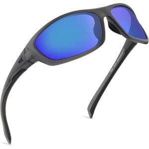 KastKing Hiwassee Polarized Sport Sunglasses for Men and Women, Wrap Sunglasses for Fishing Cycling and Running,UV Protection