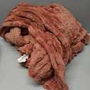 Faux Fur Luxury Throw Blanket,Double Side Soft Fluffy Shaggy Fuzzy Blanket for Couch Sofa Bed (Carnelian, Throw)