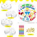 Cinrobiye 24 Set Fathers Day Coloring Craft Kits  Color Your Own Fathers Day Wheel  Bulk Happy Fathers Day Art & Craft Kits for Best Dad Party Favors, School & Kindergarten Activities