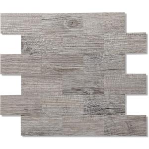 2026 New Upgrade Peel and Stick Backsplash Tile, Peel and Stick 11.34" X 11.57" Wall Tile for Kitchen, Bathroom, Fireplace, Laundry (Grey Rustic, 20 Packs)