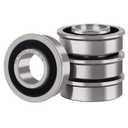 XiKe 4 Pack Flanged Ball Bearing ID 3/4" x OD 1-3/8", Lawn Mower, Wheelbarrows, Carts & Hand Trucks Wheel Hub for Suitable, Replacement for Ariens, MTD, JD, Snapper, Toro, Marathon AYP Etc.