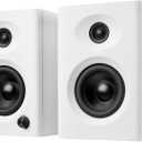 Computer Speakers for Desktop PC, 60W Bluetooth Surround Sound Speakers with Bass, Compact Powered Bookshelf Speakers for Office, Monitors, Laptop, Gaming, TV, Gifts (White, Pair) (3 inches)
