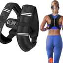 Zikopomi Weighted Vest Woman Man, 8lb Weight Vest with Reflective Stripes for Workout, Strength Training, Running, Fitness, Muscle Building, Weight Loss, Rucking Vest