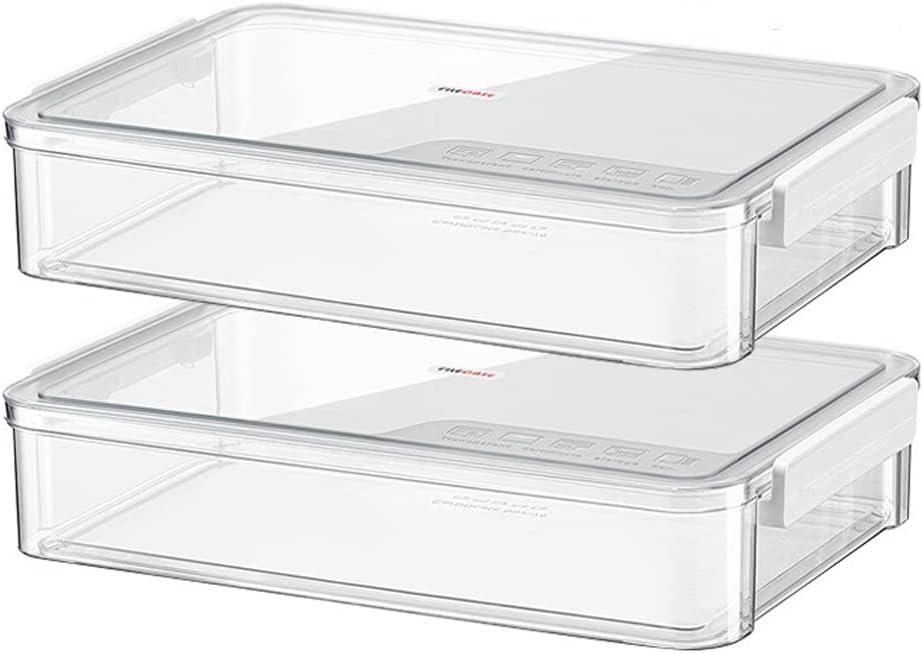 2 Pack Document Storage Clear Plastic Storage Boxes with Lids Stackable Storage Bins Paper Storage Box Containers for Organizing A4 File Paper Document Photo Scrapbook Craft Storage White