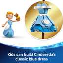 LEGO Disney Princess Cinderellas Dress Kids Toy with Minidoll Character - Fun Building Toy for Girls and Boys Ages 9 and Up - Disney Gift Idea for Fans and Fashion Lovers - 43266