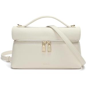 Keyli Women's Top Handle Bag Leather Small Handbags Trendy Designer Crossbody Shoulder Bag for Women Cute Quiet Purses (1.0-cream White)