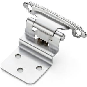 Ravinte 10 Packs 5 Pair 3/8" Inset Polished Chrome Cabinet Self Closing Hinges for Kitchen/Bathroom/Furniture Cabinets & Doors,Decorative Cupboard Hardware